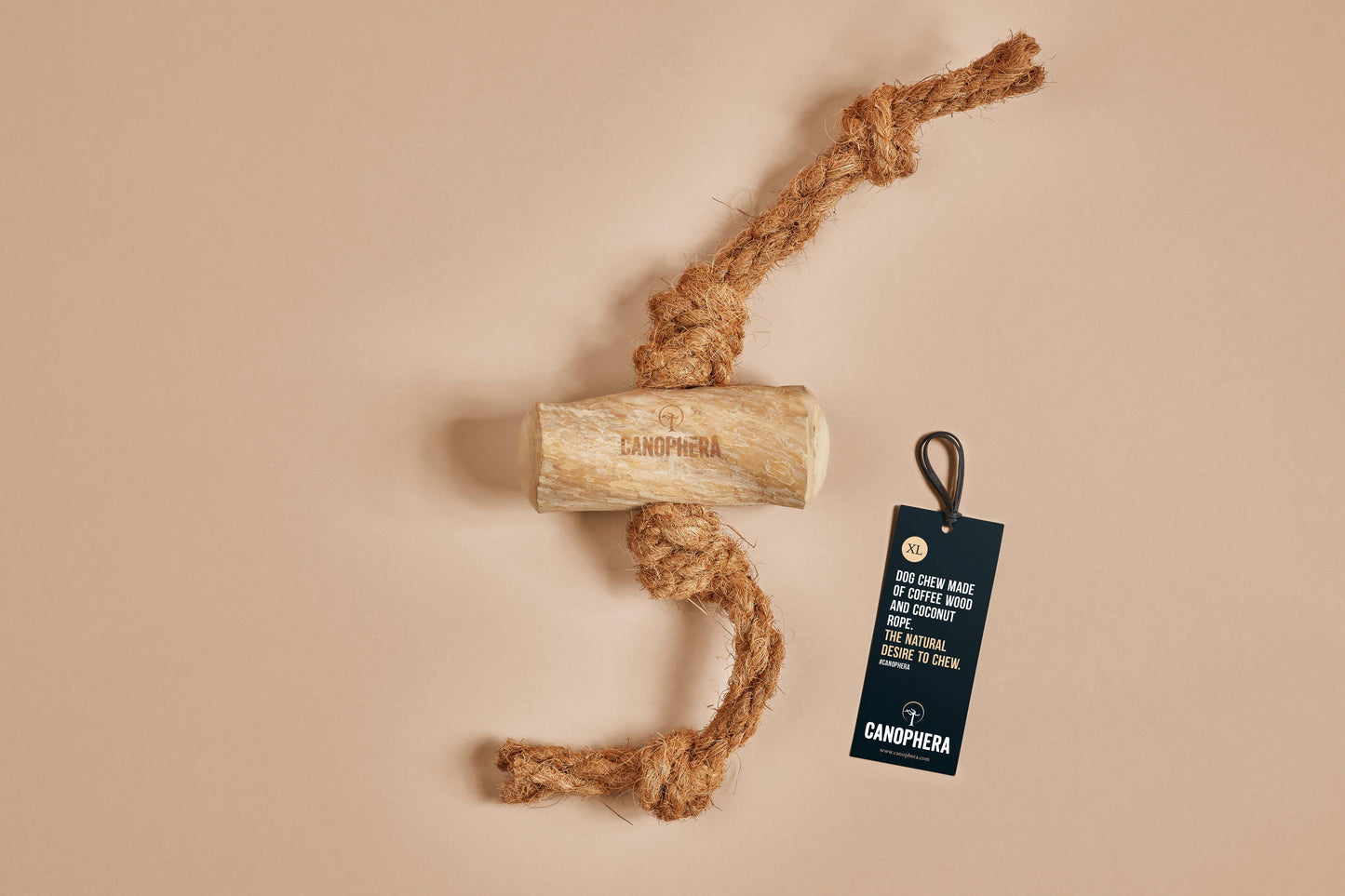 Dog Chew Made of Coffee Wood and Coconut Rope.