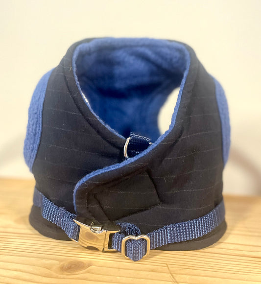 Suit Harness - Navy and Royal Blue Pinstripe