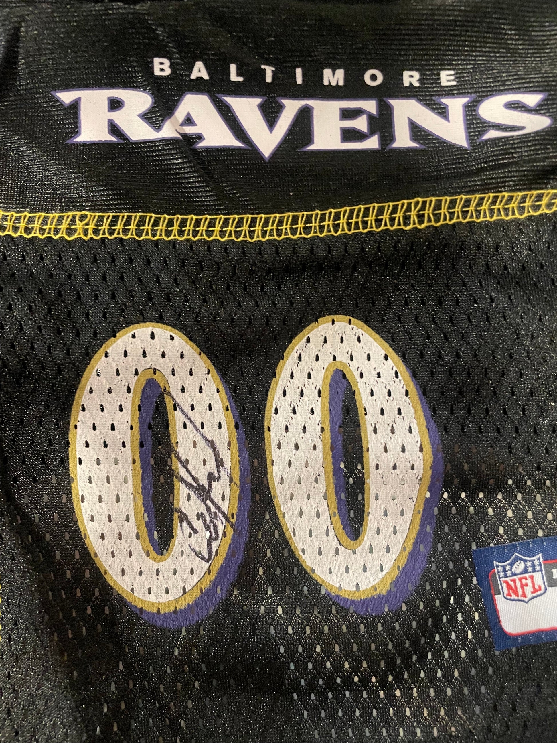 Official NFL Autographed Ed Reed Pet Baltimore Ravens Dog Jersey and Bandana - Ed Reed Foundation